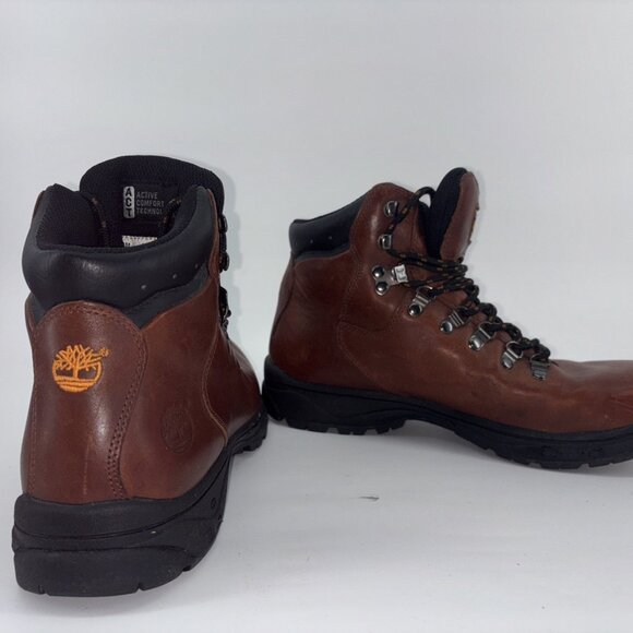 Timberland ACT Brown Leather Women's Gorge MPO Hiking Boots sz 10 Comfort - Picture 8 of 11